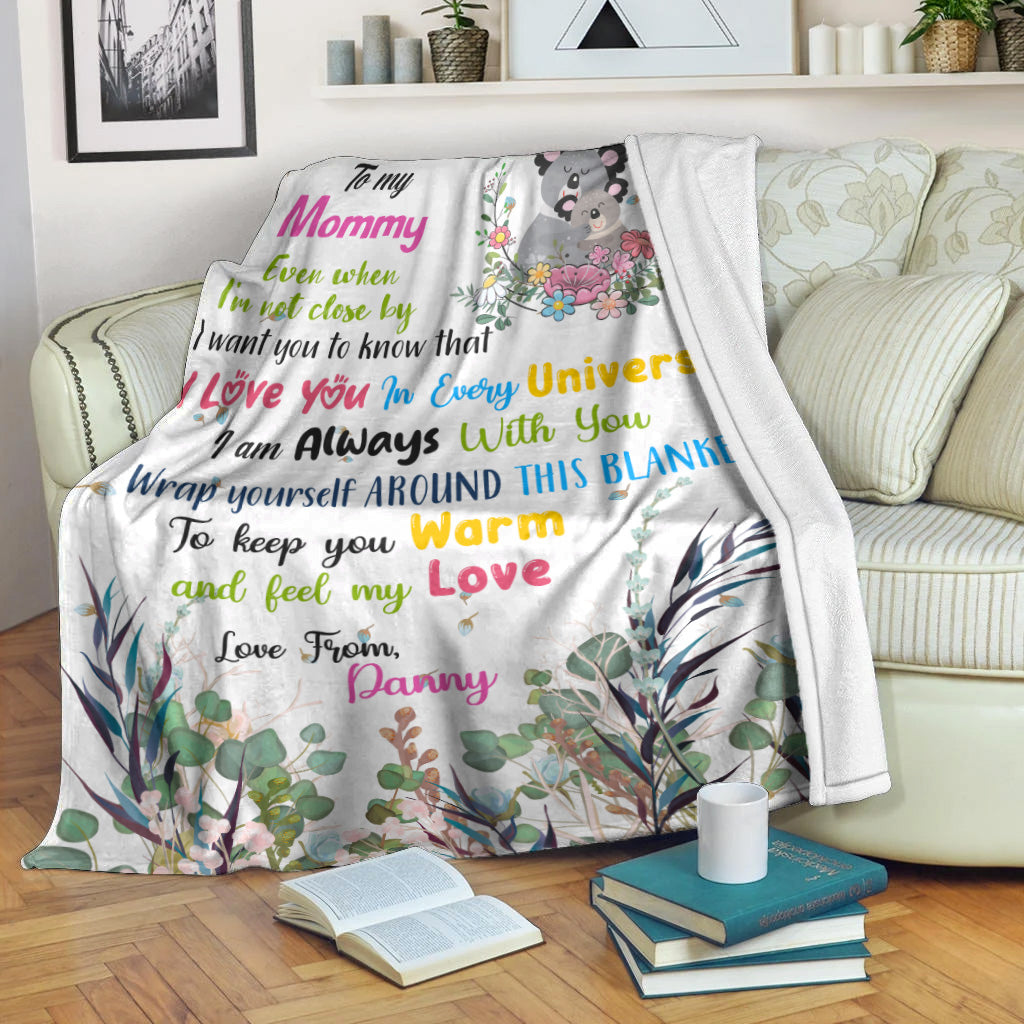 (Custom Personalised) Even When Im Not Close By I Love You Premium Blanket Australia Koala Mom And Baby - Mother's Day Gift, Gift For Mom - Flower Vibes LT8