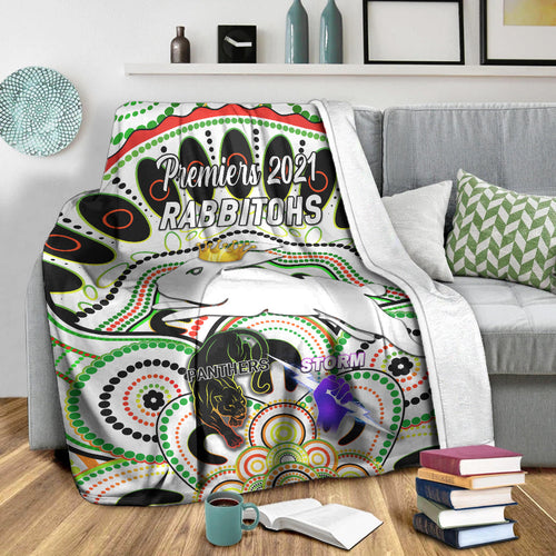 south-sydney-rabbitohs-premium-blanket-2021-indigenous-premiers-the-king-white