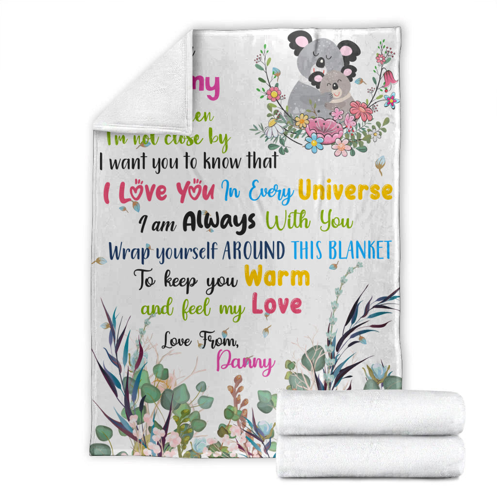 (Custom Personalised) Even When Im Not Close By I Love You Premium Blanket Australia Koala Mom And Baby - Mother's Day Gift, Gift For Mom - Flower Vibes LT8
