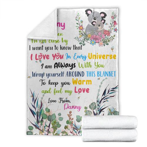 (Custom Personalised) Even When Im Not Close By I Love You Premium Blanket Australia Koala Mom And Baby - Mother's Day Gift, Gift For Mom - Flower Vibes LT8