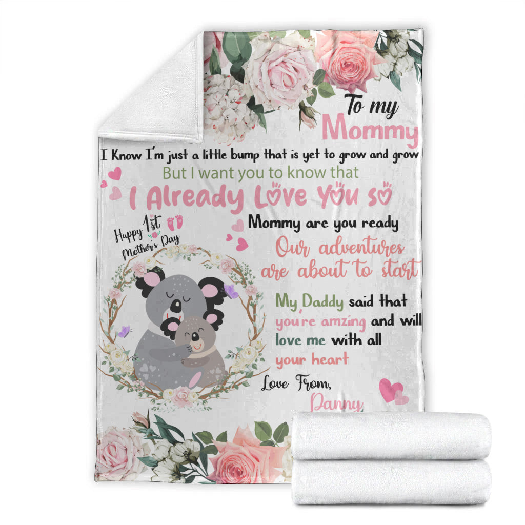 (Custom Personalised) Our Adventures Are About To Start Premium Blanket Australia Koala Mom And Baby - Happy 1st Mother's Day Gift, Gift For Mom - Flower Vibes LT8