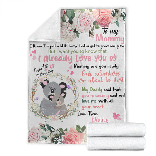 (Custom Personalised) Our Adventures Are About To Start Premium Blanket Australia Koala Mom And Baby - Happy 1st Mother's Day Gift, Gift For Mom - Flower Vibes LT8