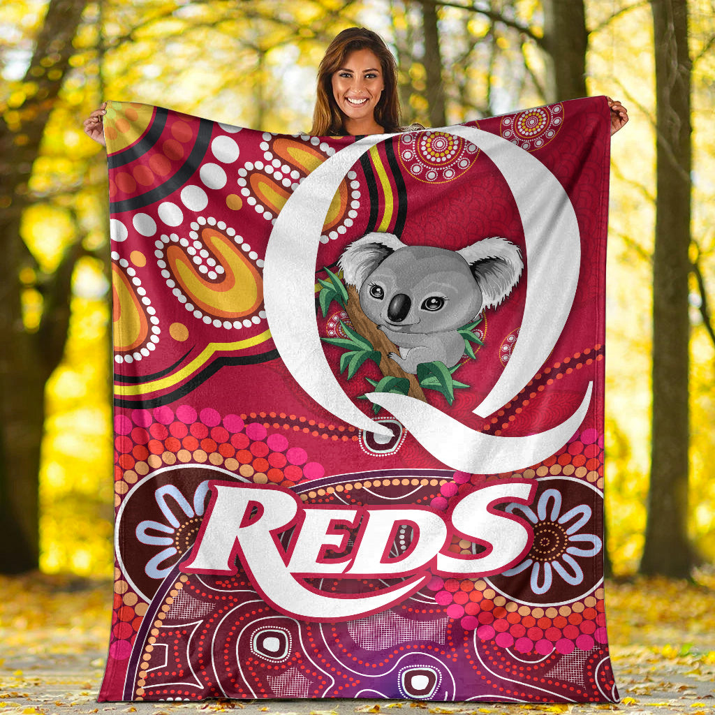 queensland-reds-aboriginal-premium-blanket-koala-indigenous-vibes