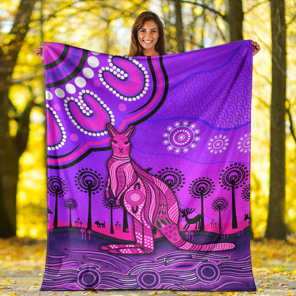 aboriginal-art-kangaroo-premium-blanket-indigenous-unique-vibes-purple