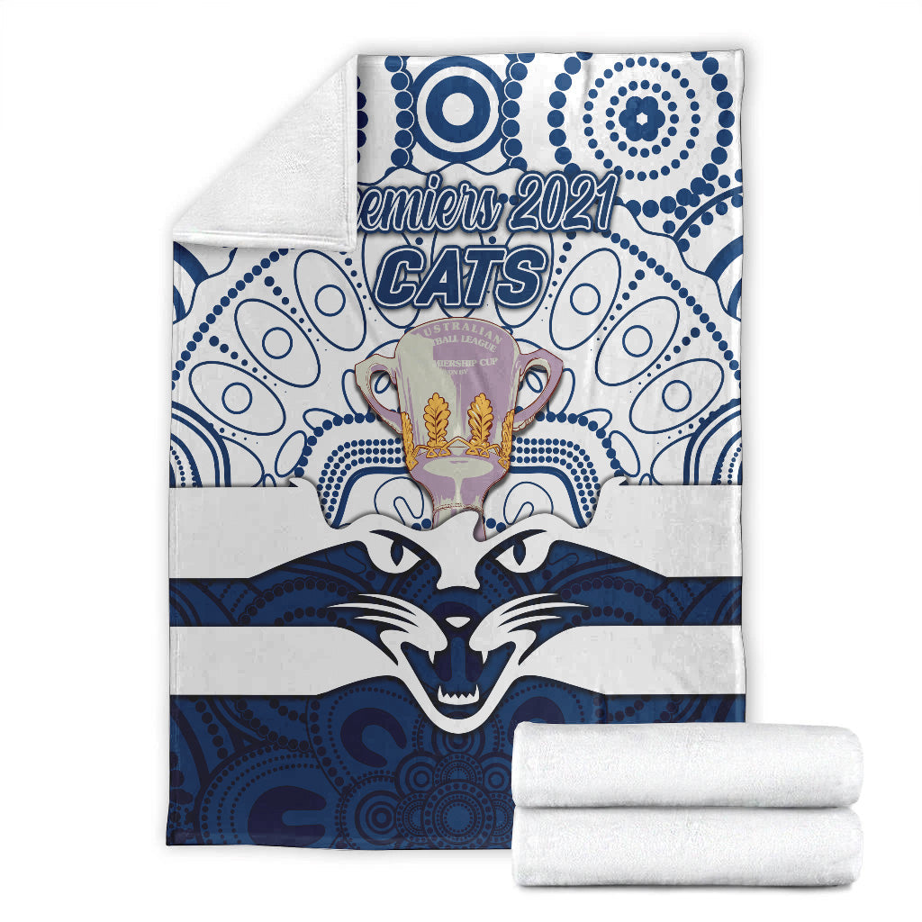 geelong-cats-indigenous-premium-blanket-football-2021-premiers-trophy