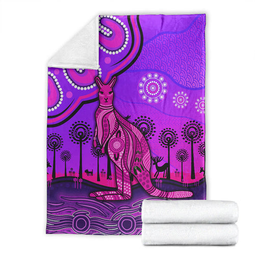 aboriginal-art-kangaroo-premium-blanket-indigenous-unique-vibes-purple
