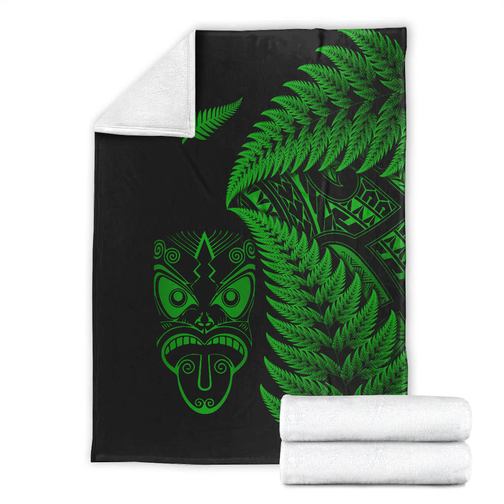 new-zealand-haka-rugby-maori-premium-blanket-silver-fern-vibes-green