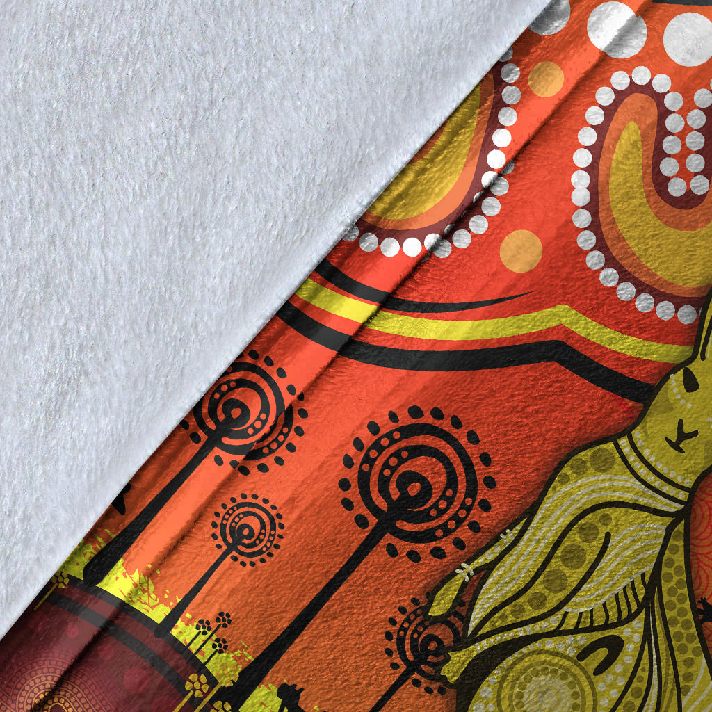 aboriginal-art-kangaroo-premium-blanket-indigenous-unique-vibes-orange