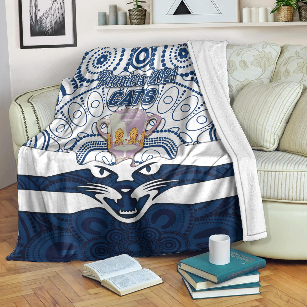 geelong-cats-indigenous-premium-blanket-football-2021-premiers-trophy