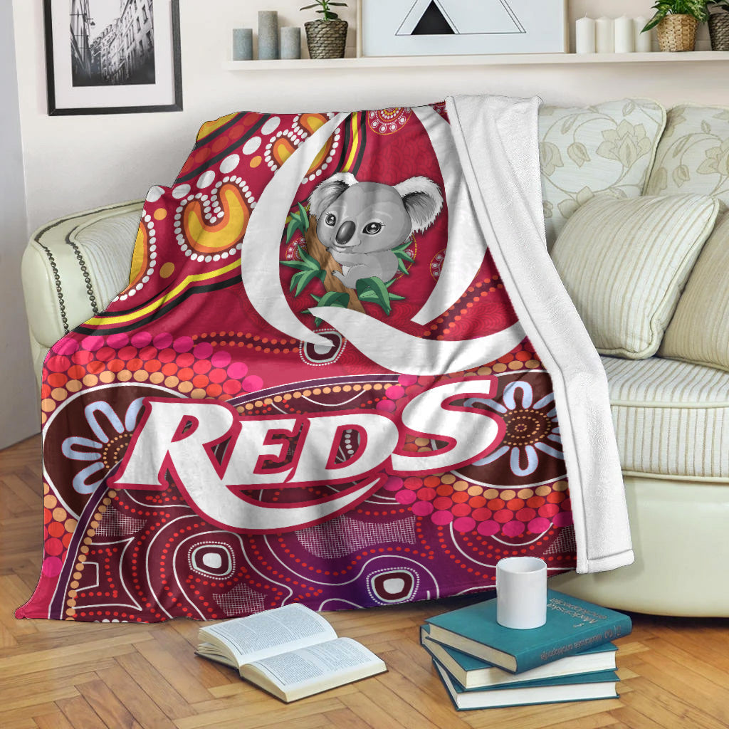 queensland-reds-aboriginal-premium-blanket-koala-indigenous-vibes