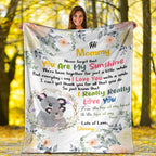 (Custom Personalised) You Are My Sunshine Premium Blanket Australia Koala Mom And Baby - Mother's Day Gift, Gift For Mom
