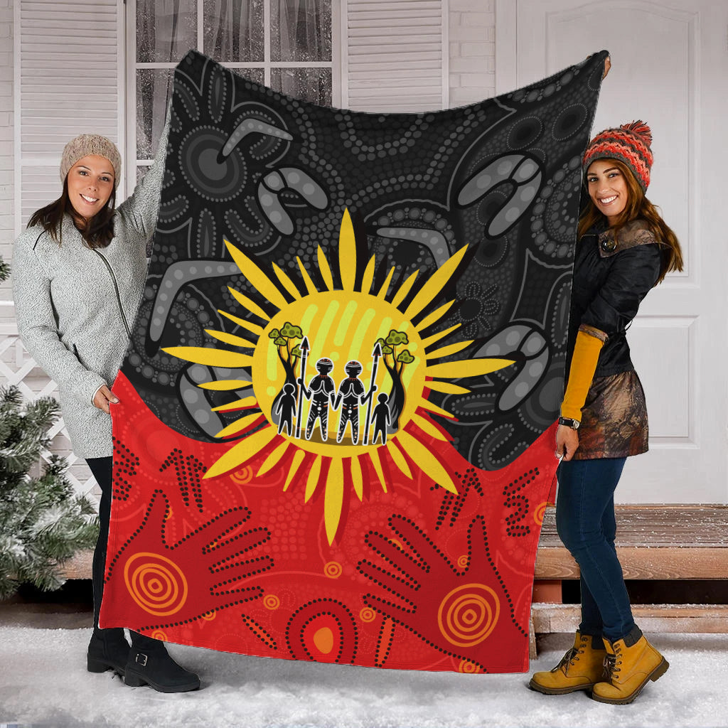 aboriginal-family-premium-blanket-flag-style