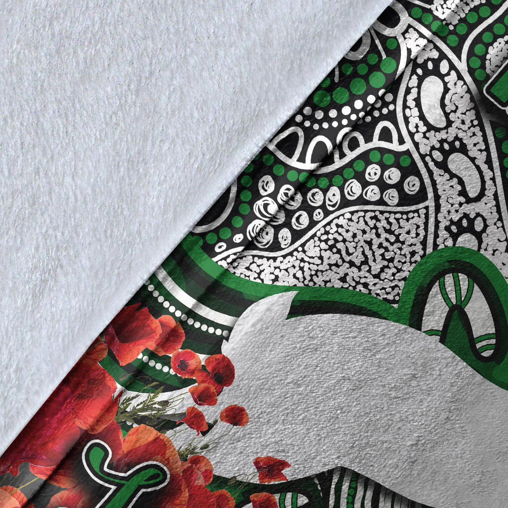 rabbitohs-premium-blanket-anzac-day-poppy-flowers-with-aboriginal