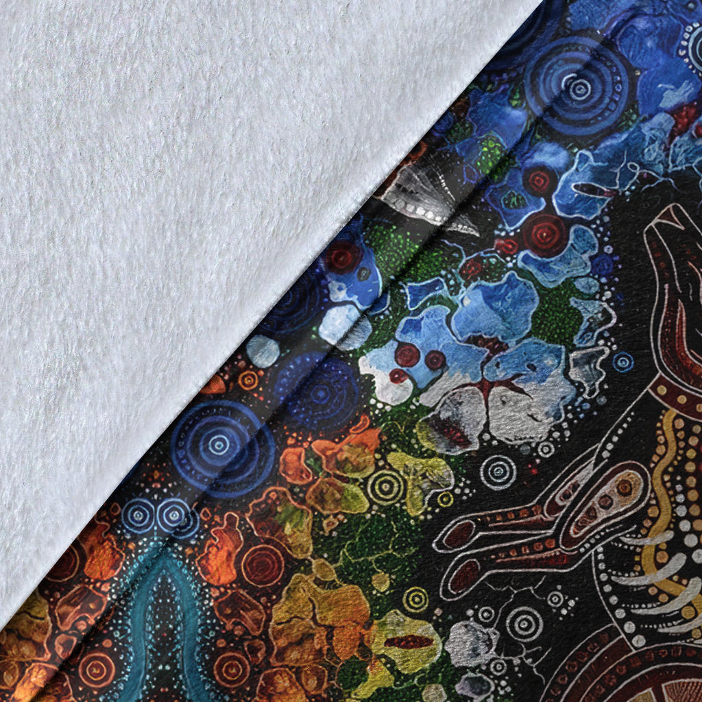 kangaroos-indigenous-premium-blanket-australia