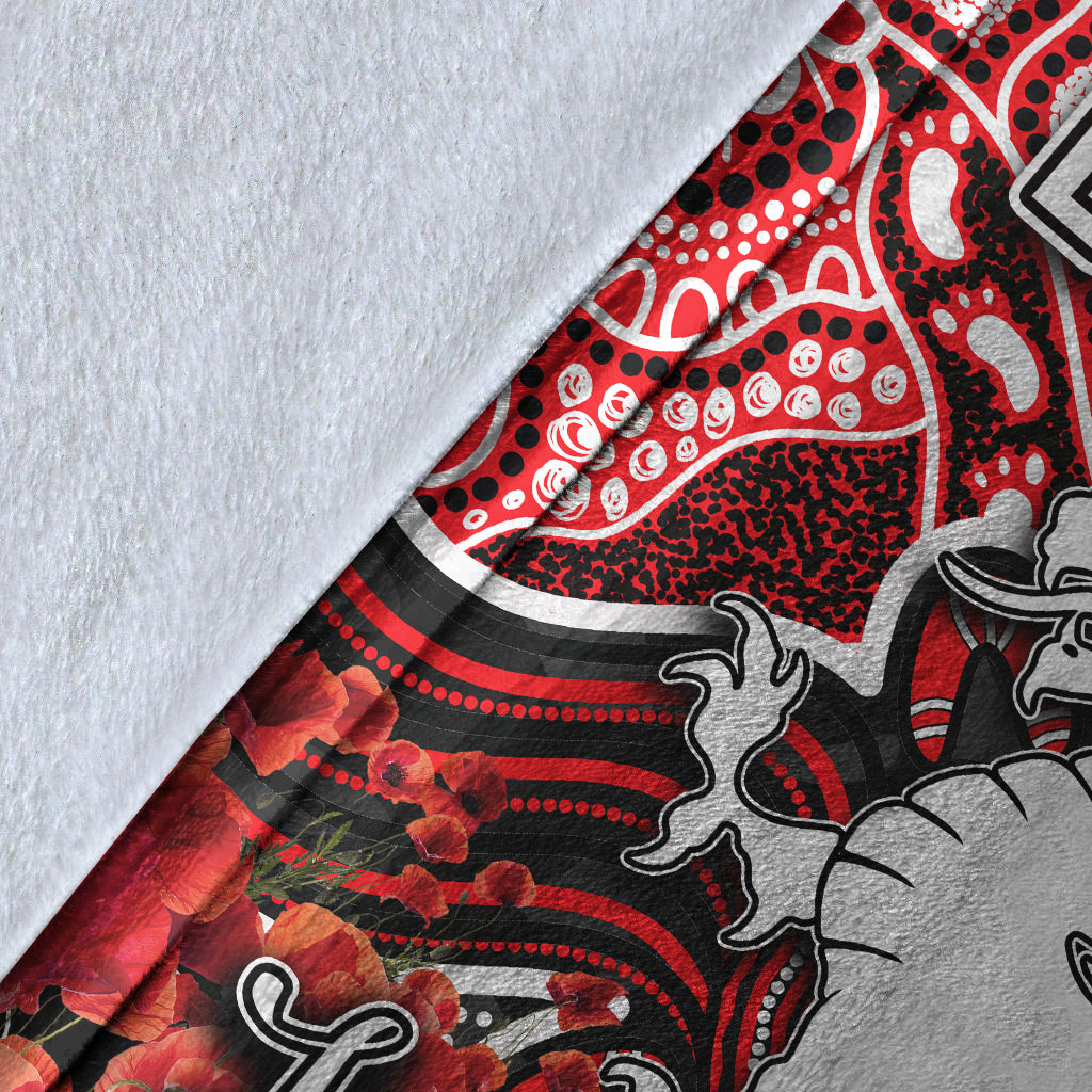 st-george-dragons-premium-blanket-anzac-day-poppy-flowers-with-aboriginal
