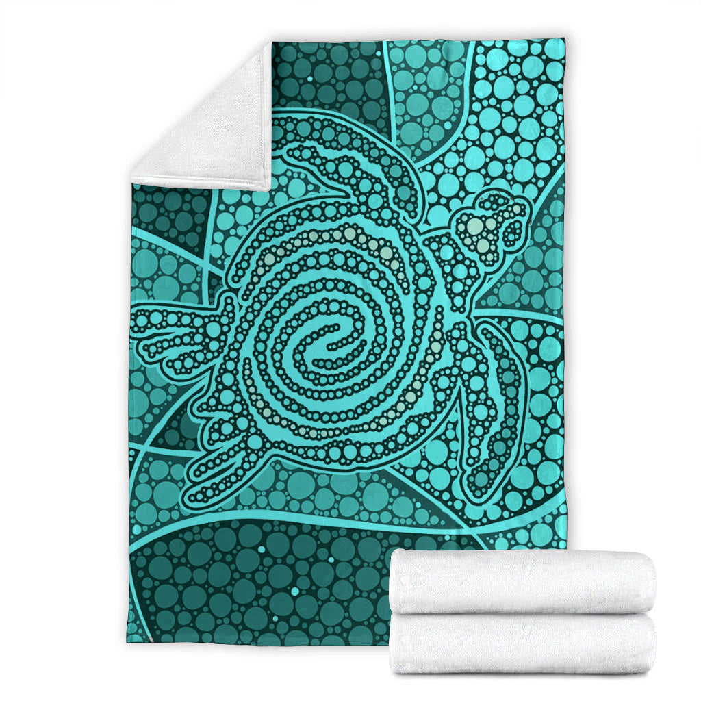 turtle-premium-blanket-aboriginal-green-style