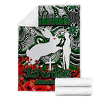 rabbitohs-premium-blanket-anzac-day-poppy-flowers-with-aboriginal