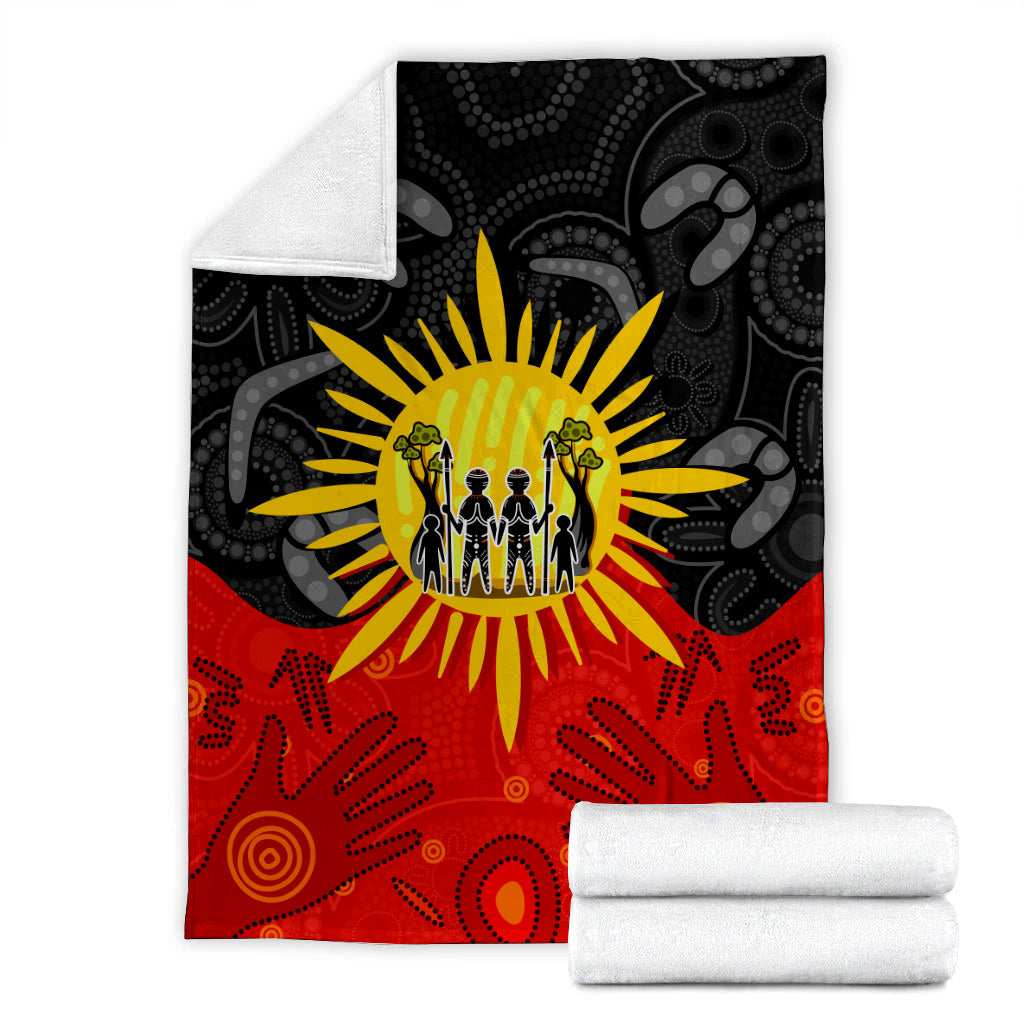 aboriginal-family-premium-blanket-flag-style