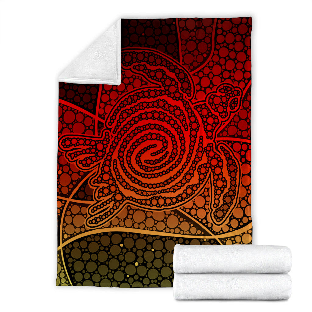 turtle-premium-blanket-aboriginal-red-style