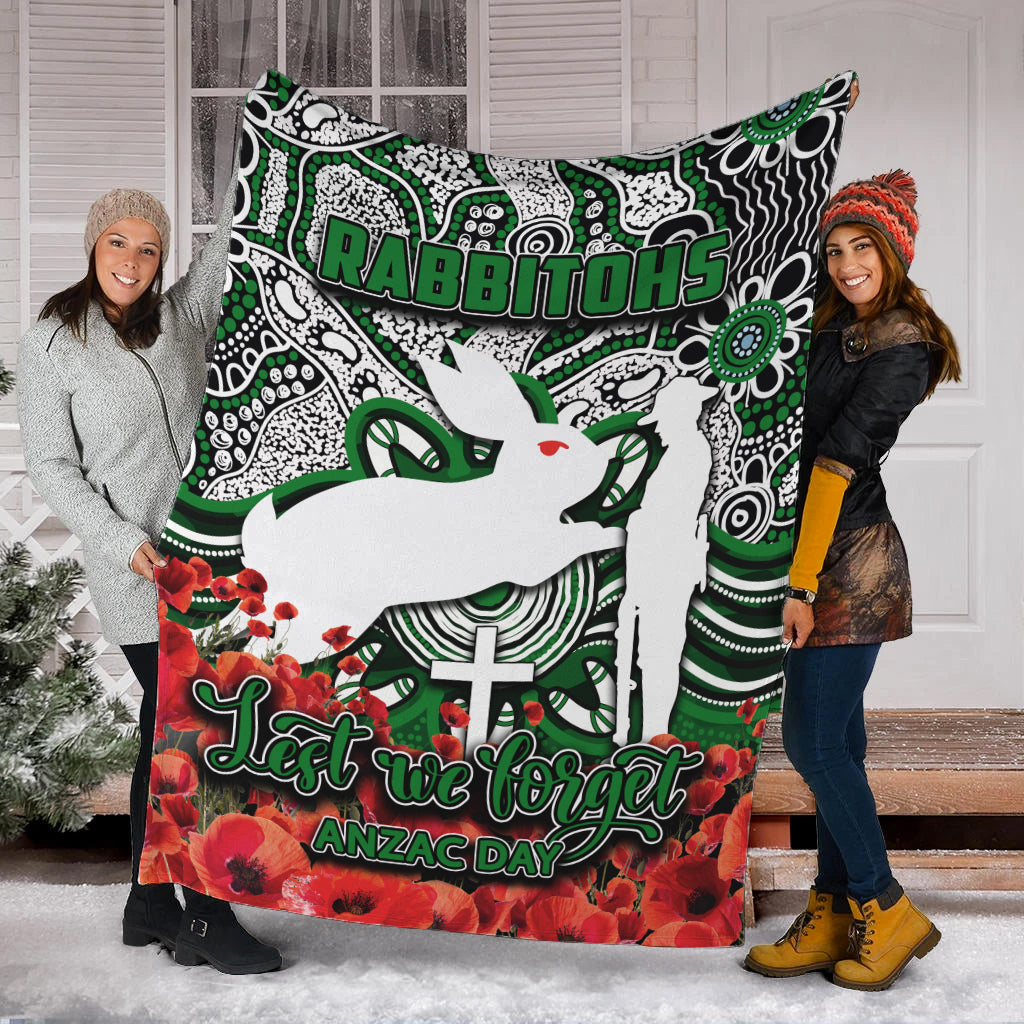rabbitohs-premium-blanket-anzac-day-poppy-flowers-with-aboriginal