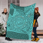 turtle-premium-blanket-aboriginal-green-style