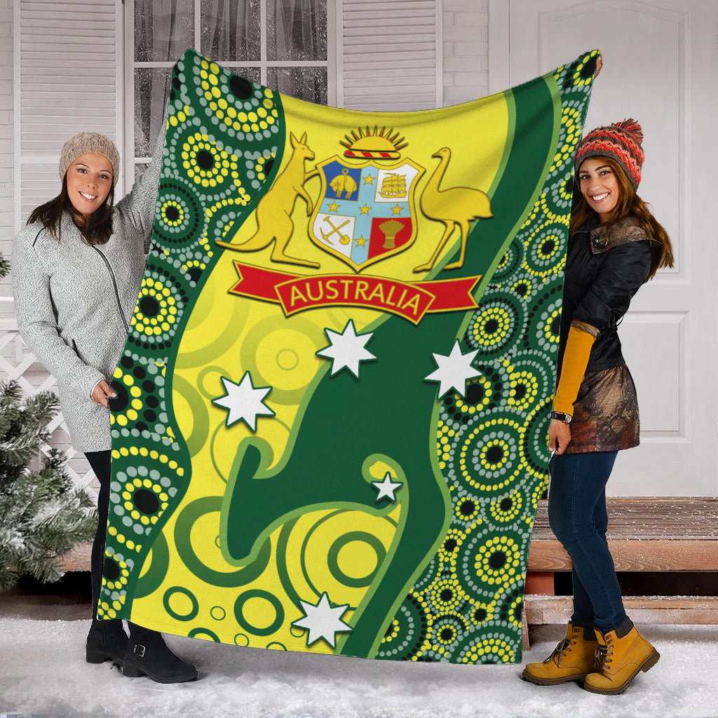 cricket-premium-blanket-australian-cricket-aboriginal-dot-patterns