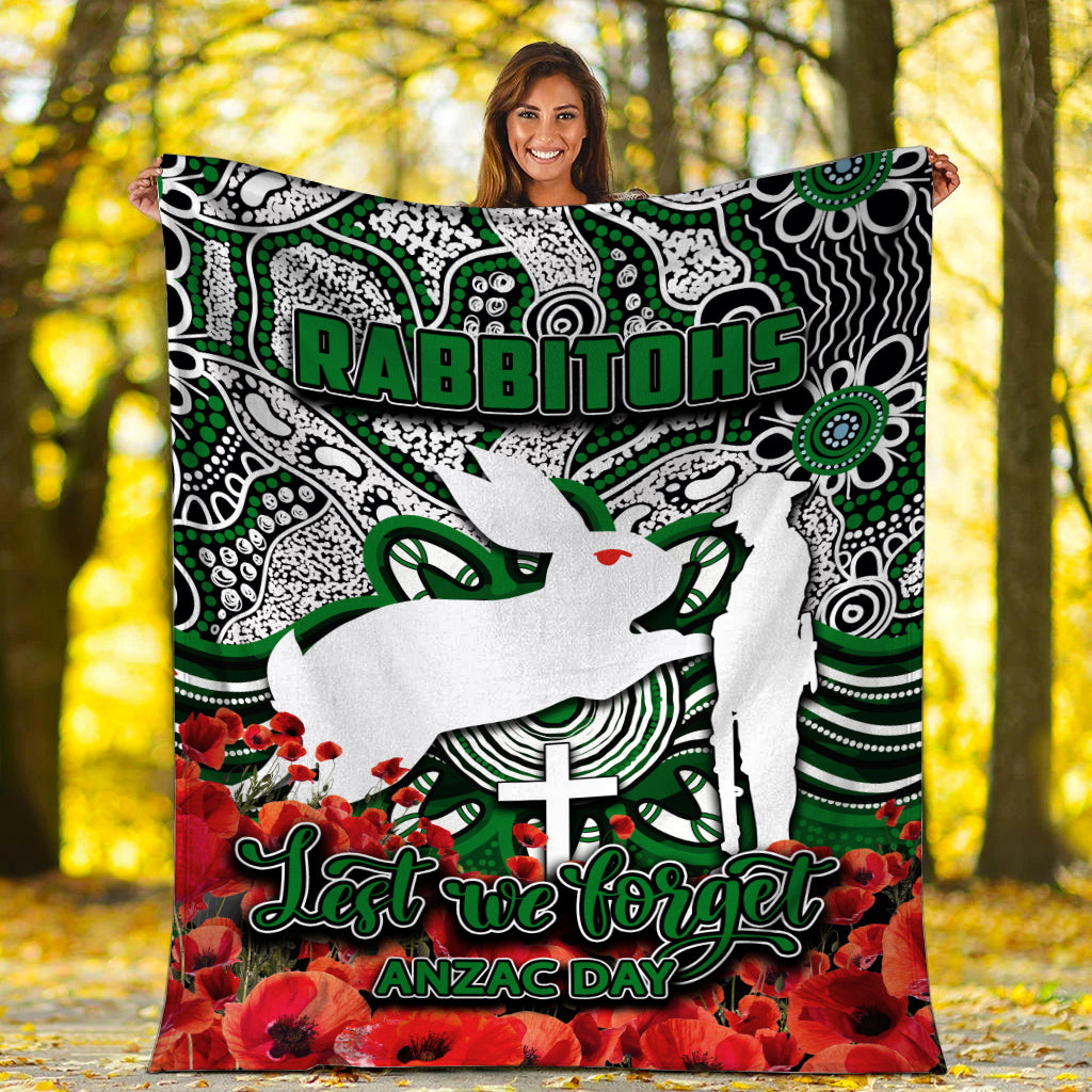 rabbitohs-premium-blanket-anzac-day-poppy-flowers-with-aboriginal