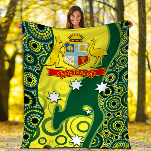 cricket-premium-blanket-australian-cricket-aboriginal-dot-patterns