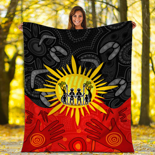 aboriginal-family-premium-blanket-flag-style