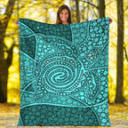 turtle-premium-blanket-aboriginal-green-style
