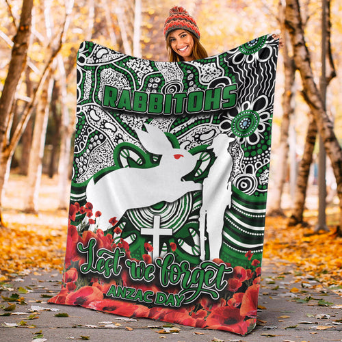 rabbitohs-premium-blanket-anzac-day-poppy-flowers-with-aboriginal