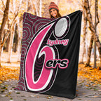 sydney-sixers-premium-blanket-cricket-aboriginal-dot-patterns