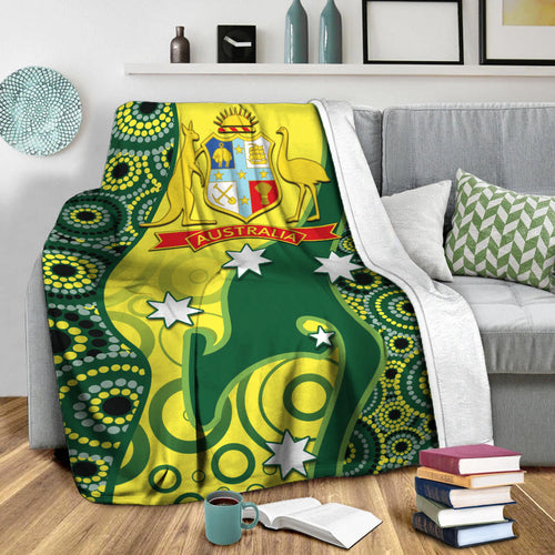 cricket-premium-blanket-australian-cricket-aboriginal-dot-patterns