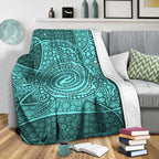 turtle-premium-blanket-aboriginal-green-style