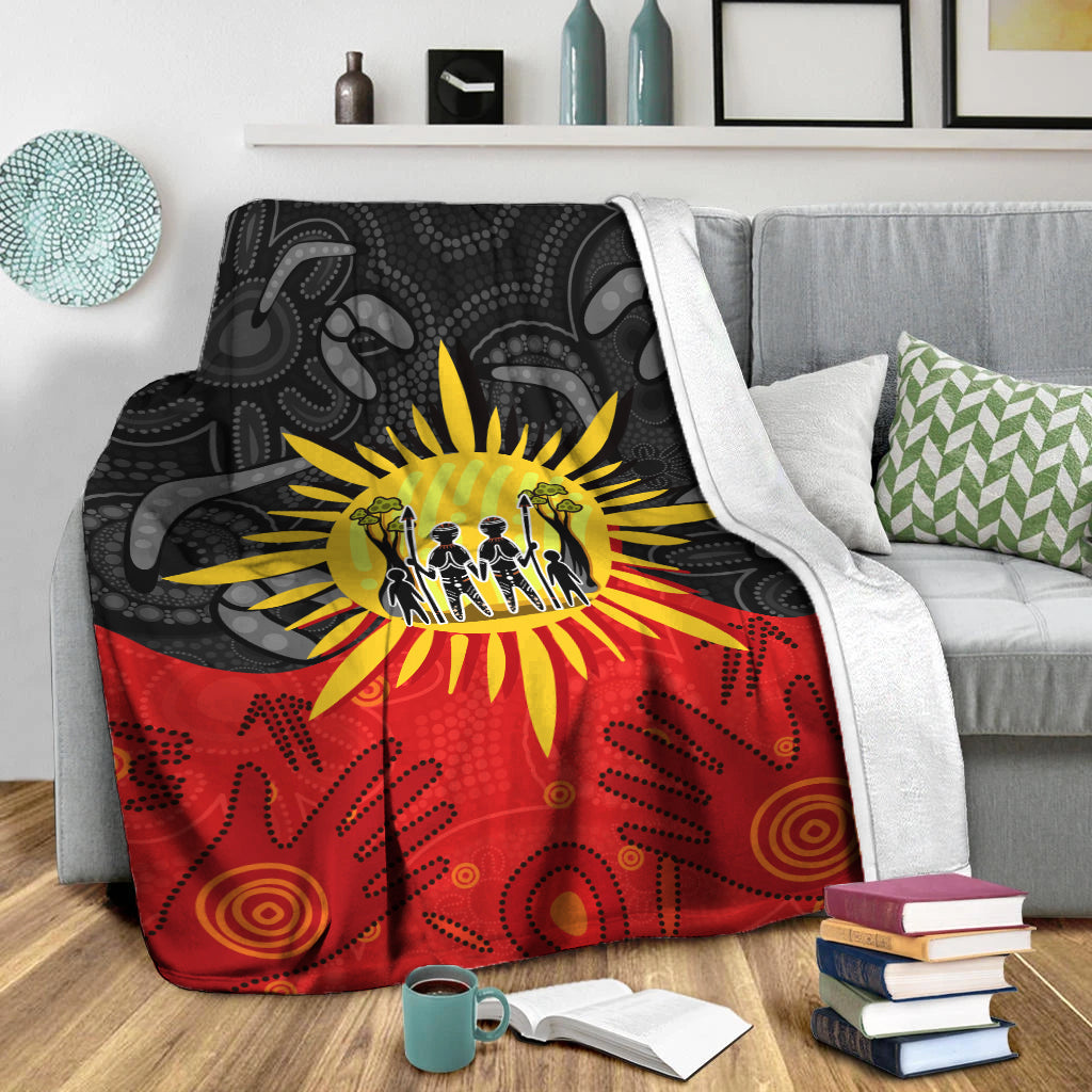 aboriginal-family-premium-blanket-flag-style