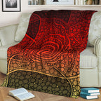 turtle-premium-blanket-aboriginal-red-style
