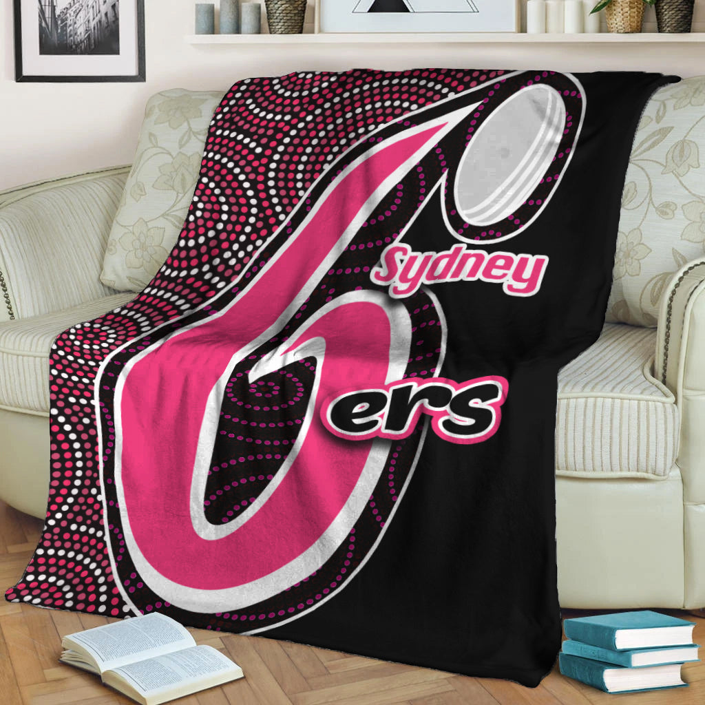 sydney-sixers-premium-blanket-cricket-aboriginal-dot-patterns