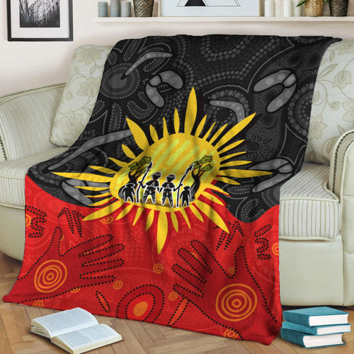 aboriginal-family-premium-blanket-flag-style