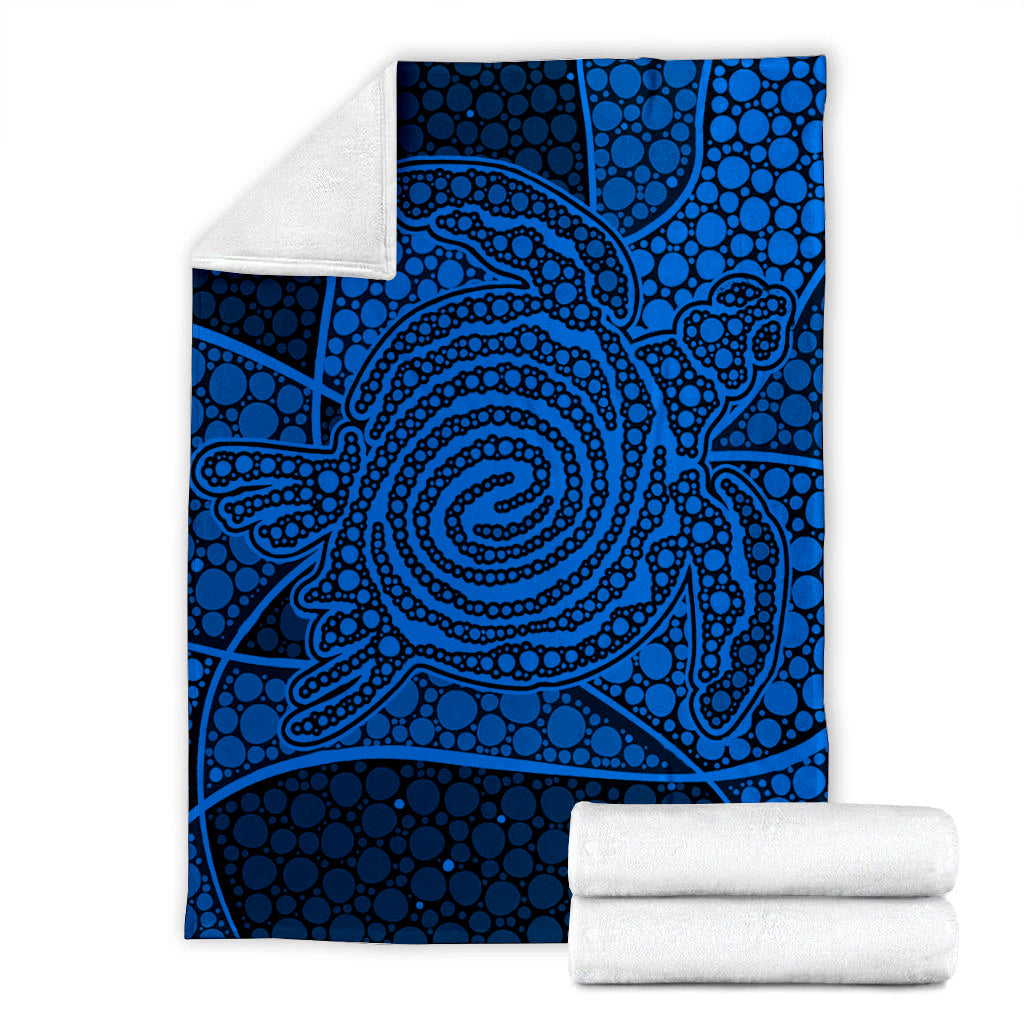 turtle-premium-blanket-aboriginal-blue-style