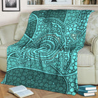 turtle-premium-blanket-aboriginal-green-style