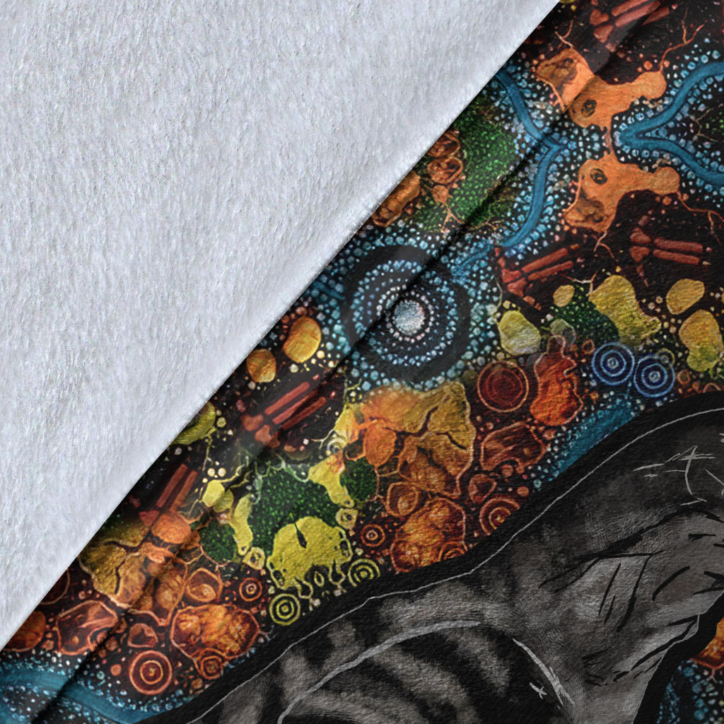 Aboriginal Lizard Tribal Premium Blanket LT6