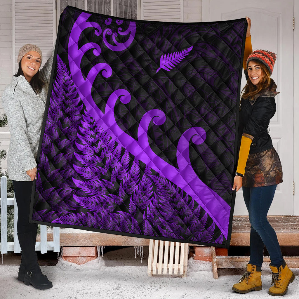 new-zealand-rugby-maori-premium-quilt-silver-fern-koru-vibes-purple