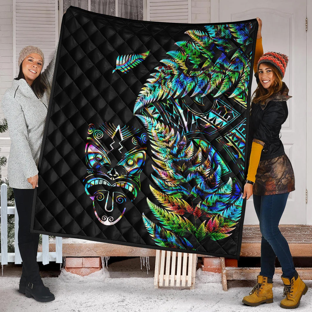 new-zealand-haka-rugby-maori-premium-quilt-silver-fern-vibes-paua-shell