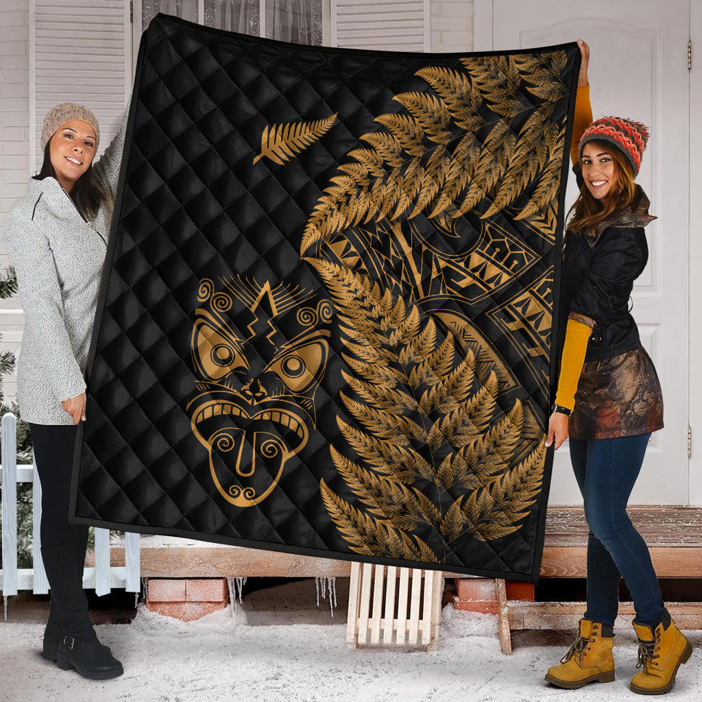 new-zealand-haka-rugby-maori-premium-quilt-silver-fern-vibes-gold