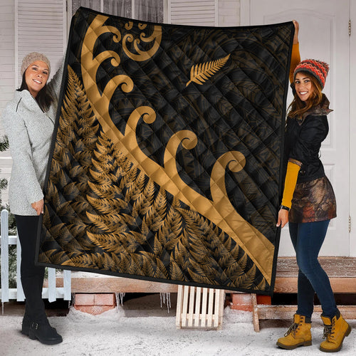 new-zealand-rugby-maori-premium-quilt-silver-fern-koru-vibes-gold