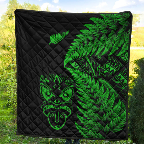 new-zealand-haka-rugby-maori-premium-quilt-silver-fern-vibes-green