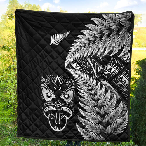 new-zealand-haka-rugby-maori-premium-quilt-silver-fern-vibes-black