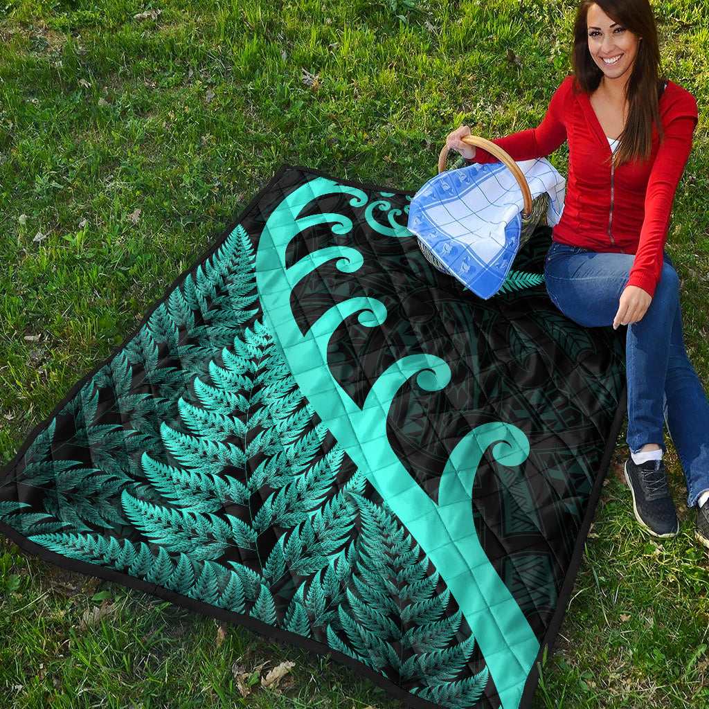 new-zealand-rugby-maori-premium-quilt-silver-fern-koru-vibes-turquoise