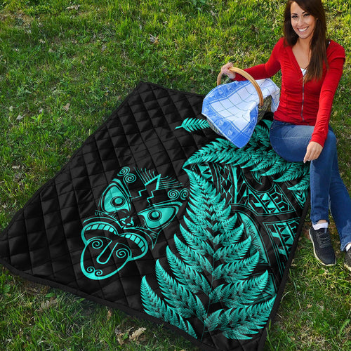 new-zealand-haka-rugby-maori-premium-quilt-silver-fern-vibes-turquoise