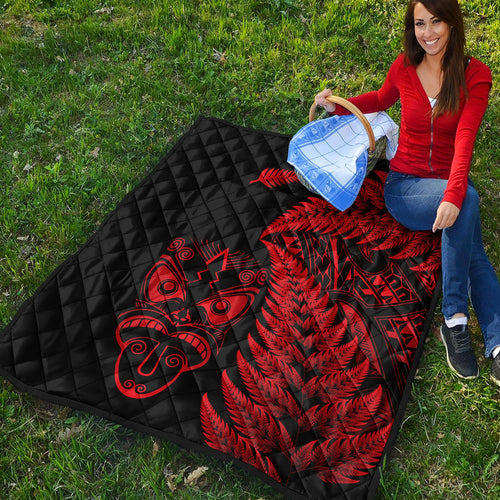 new-zealand-haka-rugby-maori-premium-quilt-silver-fern-vibes-red